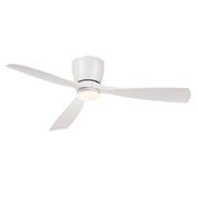 Fanimation Klinch 52in 3-Blade Ceiling Fan | Matte White and Opal Frosted Glass | Indoor & Outdoor Damp Rated | 1600 Lumens 3000K | Model FPS7679MW