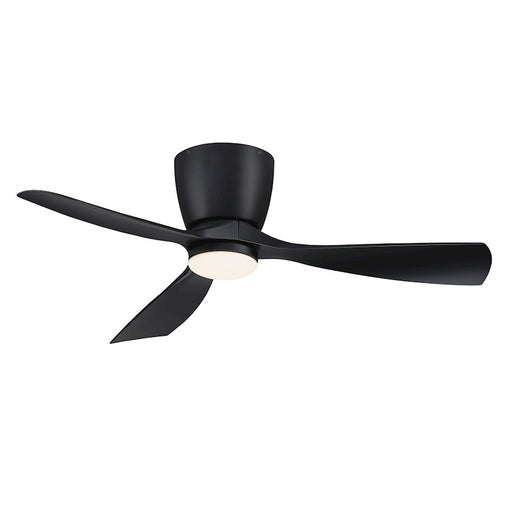 Fanimation Klinch 44in 3-Blade Ceiling Fan | Black and Opal Frosted Glass | Indoor & Outdoor Damp Rated | 1600 Lumens 3000K | Model FPS7681BL