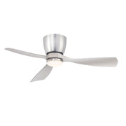 Fanimation Klinch 44in 3-Blade Ceiling Fan | Brushed Nickel and Opal Frosted Glass | Indoor & Outdoor Damp Rated | 1600 Lumens 3000K | Model FPS7681BN