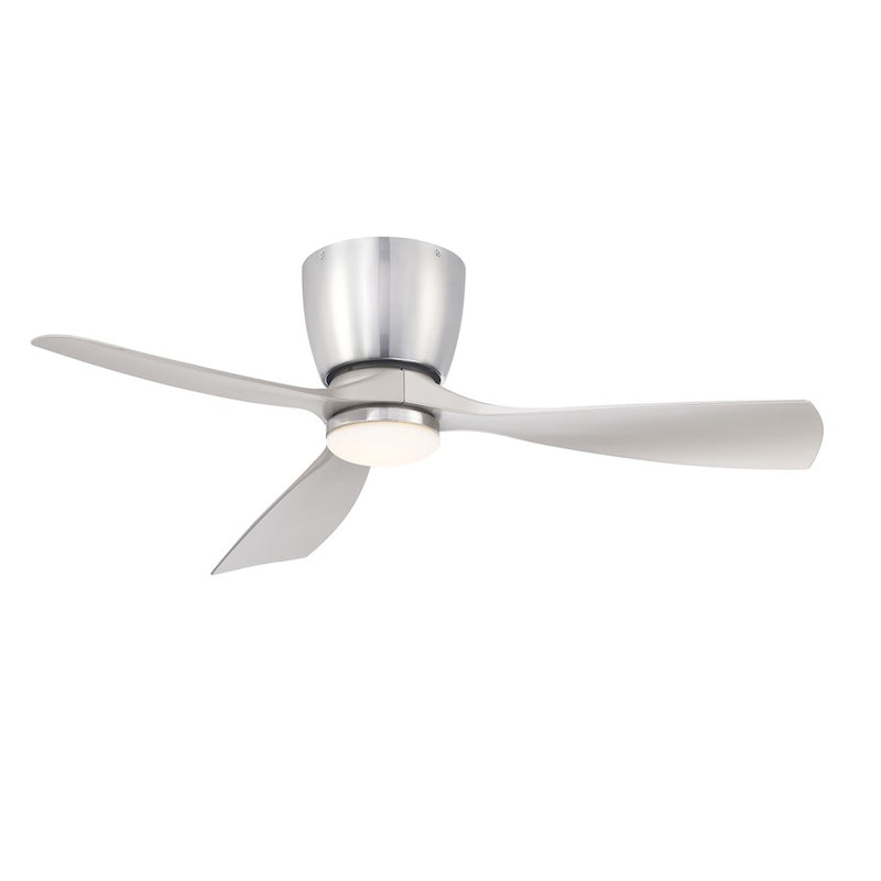 Fanimation Klinch 44in 3-Blade Ceiling Fan | Brushed Nickel and Opal Frosted Glass | Indoor & Outdoor Damp Rated | 1600 Lumens 3000K | Model FPS7681BN