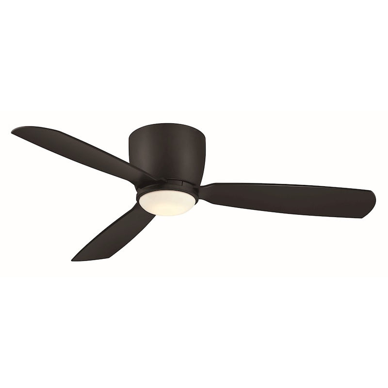Fanimation Embrace 44in 3-Light Ceiling Fan | Modern Black and Opal Frosted Glass | Bedroom & Living Room | 44 x 44 x 10 in | Model FPS7981BBL
