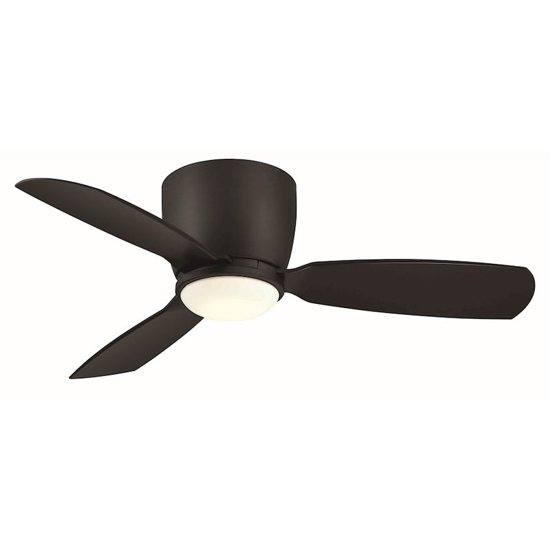 Fanimation Embrace 44in 3-Light Ceiling Fan | Modern Black and Opal Frosted Glass | Bedroom & Living Room | 44 x 44 x 10 in | Model FPS7981BBL