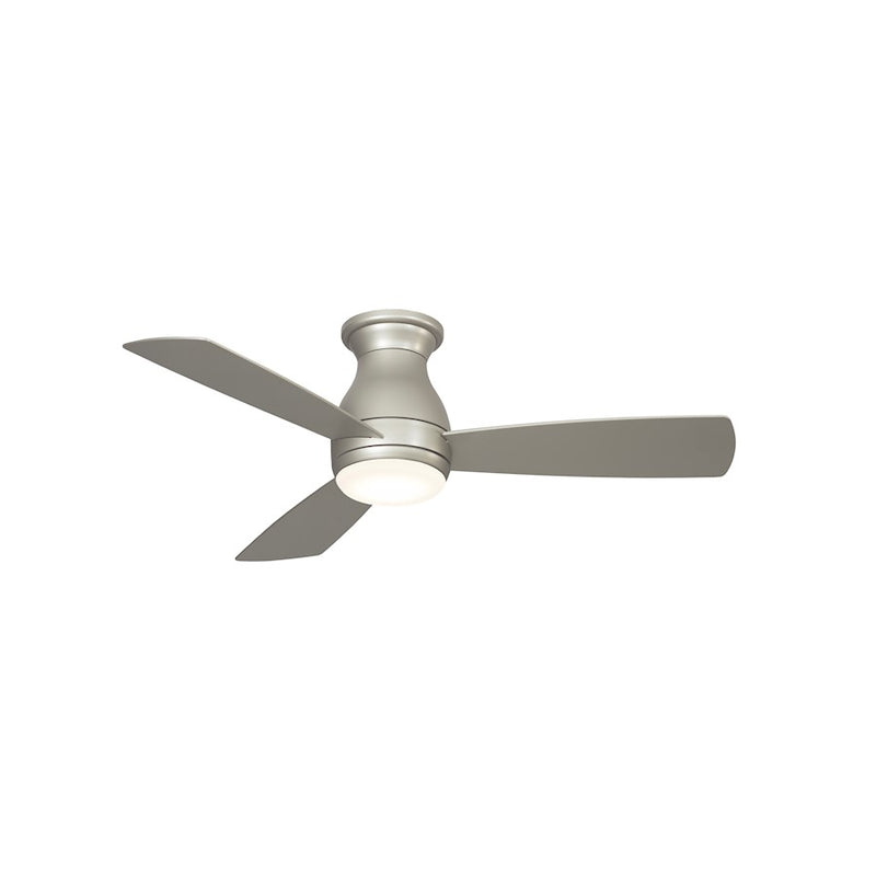 Fanimation Hugh 44in 3-Blade Ceiling Fan | Brushed Nickel and Opal Frosted Glass | Covered Patio & Bedroom | 44 x 44 x 12 in | Model FPS8332BBNW