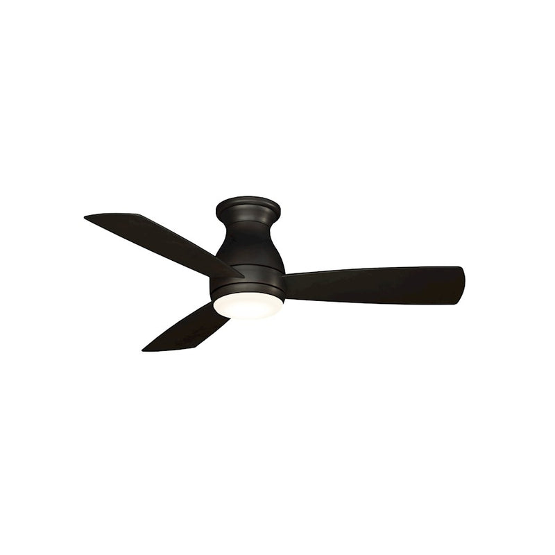 Fanimation Hugh 44in 3-Blade Ceiling Fan | Dark Bronze and Opal Frosted Glass | Covered Patio & Bedroom | 44 x 44 x 12 in | Model FPS8332BDZW