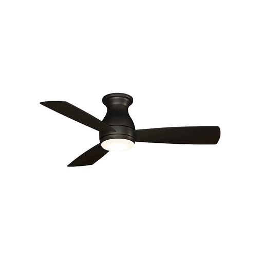 Fanimation Hugh 44in 3-Blade Ceiling Fan | Dark Bronze and Opal Frosted Glass | Covered Patio & Bedroom | 44 x 44 x 12 in | Model FPS8332BDZW