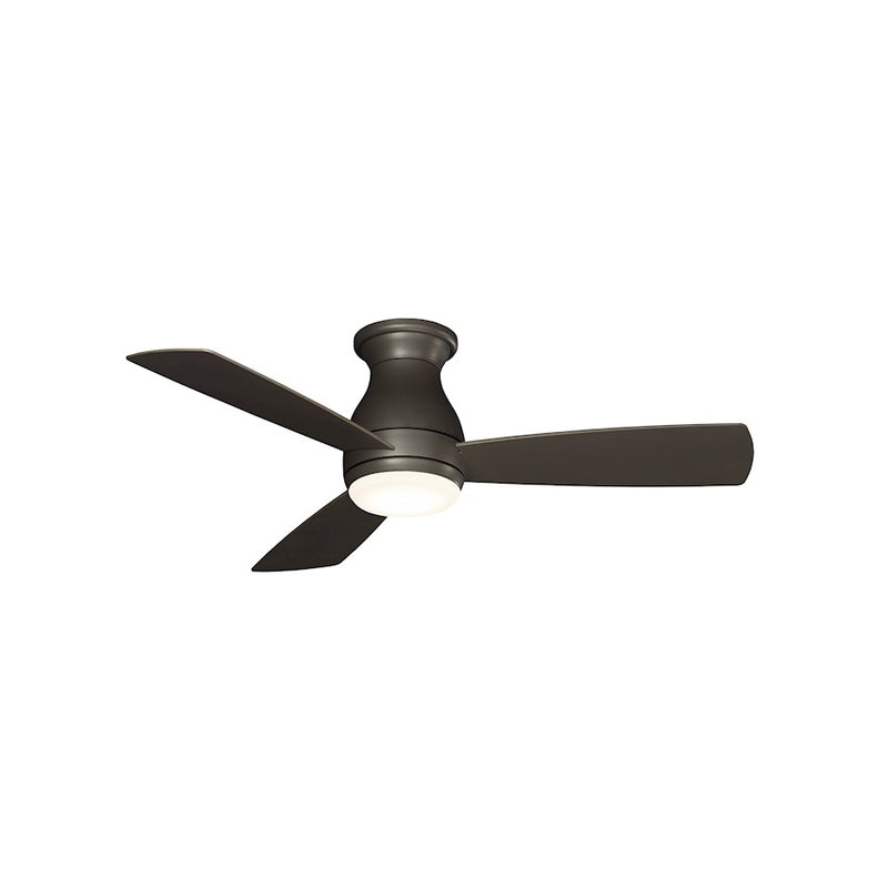 Fanimation Hugh 44in 3-Blade Ceiling Fan | Matte Greige and Opal Frosted Glass | Indoor & Covered Outdoor | 44 x 44 x 12 in | Model FPS8332BGRW