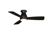 Fanimation Hugh 44in 3-Blade Ceiling Fan | Dark Bronze and Opal Frosted Glass | Indoor & Covered Outdoor | 44 x 44 x 12 in | Model FPS8332DZW