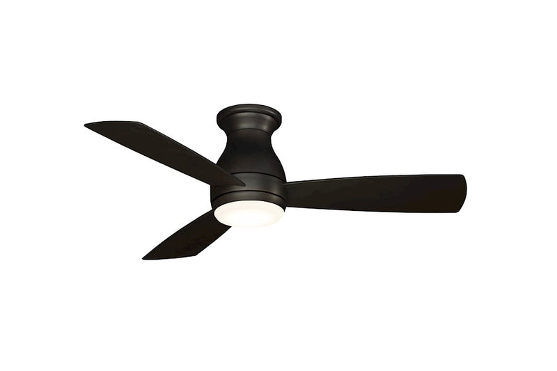 Fanimation Hugh 44in 3-Blade Ceiling Fan | Dark Bronze and Opal Frosted Glass | Indoor & Covered Outdoor | 44 x 44 x 12 in | Model FPS8332DZW