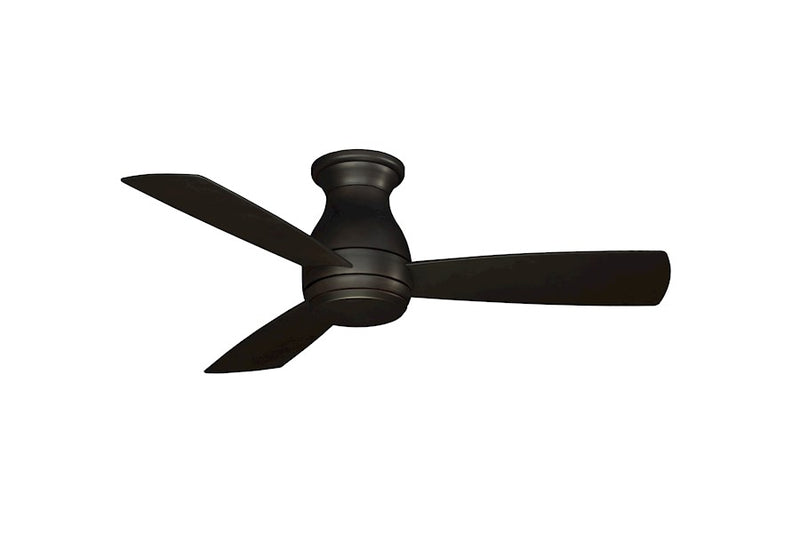 Fanimation Hugh 44in 3-Blade Ceiling Fan | Dark Bronze and Opal Frosted Glass | Indoor & Covered Outdoor | 44 x 44 x 12 in | Model FPS8332DZW