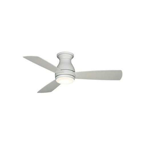 Fanimation Hugh 44in 1-Light Ceiling Fan | Matte White and Opal Frosted Glass | Bedroom & Living Room | 44 x 44 x 12 in | Model FPS8332MWW