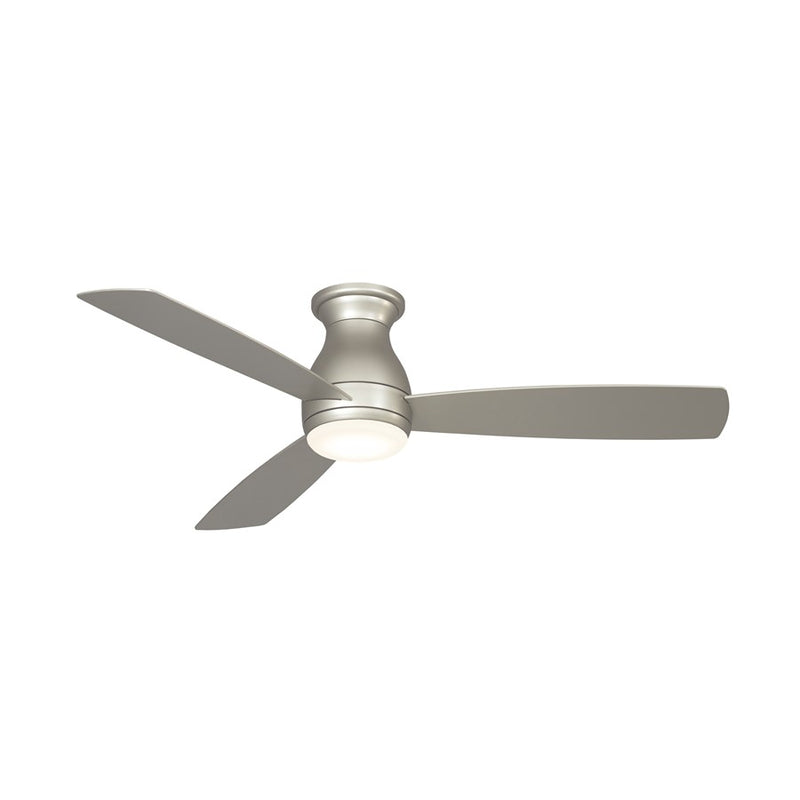 Fanimation Hugh 52in 3-Blade Wet Rated Ceiling Fan | Brushed Nickel and Opal Frosted Glass | Covered Patio & Outdoor Living | Model FPS8355BNW