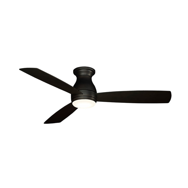 Fanimation Hugh 52in 3-Blade Ceiling Fan | Dark Bronze and Opal Frosted Glass | Bedroom & Living Room | 52 x 52 x 12 in | Model FPS8355DZW