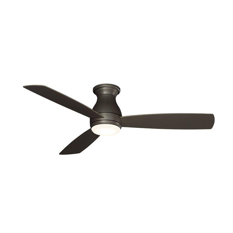 Fanimation Hugh 52in 3-Blade Ceiling Fan | Matte Greige and Opal Frosted Glass | Bedroom & Living Room | 52 x 52 x 12 in | Model FPS8355GRW