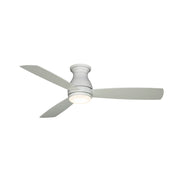 Fanimation Hugh 52in 3-Blade Ceiling Fan | Matte White and Opal Frosted Glass | Bedroom & Living Room | 52 x 52 x 12 in | Model FPS8355MWW
