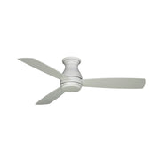 Fanimation Hugh 52in 3-Blade Ceiling Fan | Matte White and Opal Frosted Glass | Bedroom & Living Room | 52 x 52 x 12 in | Model FPS8355MWW