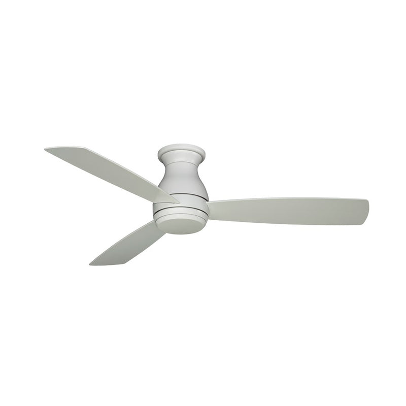 Fanimation Hugh 52in 3-Blade Ceiling Fan | Matte White and Opal Frosted Glass | Bedroom & Living Room | 52 x 52 x 12 in | Model FPS8355MWW