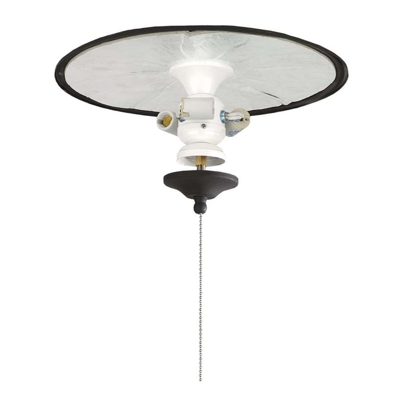 Fanimation FW423WH 3-Light Bowl Fitter | White Finish | Wet Location Ceiling Fan Accessory | 7 x 13.5 x 7 in | Model FW423WH