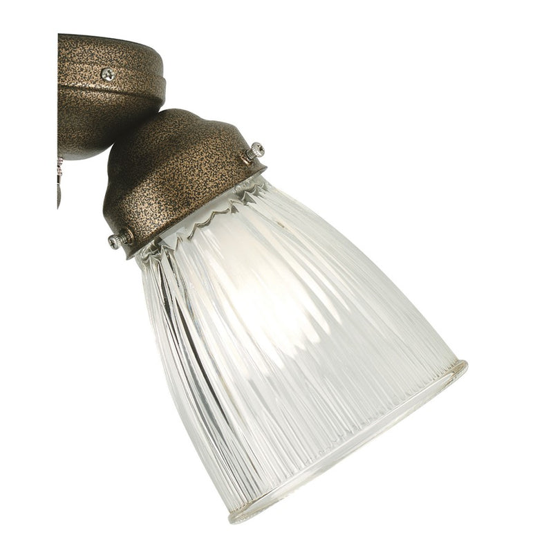 Fanimation G100C Clear Ribbed Glass Shade | Ceiling Fan Light Kit Glass | 4.75 x 2.25 x 4.75 in | Model G100C