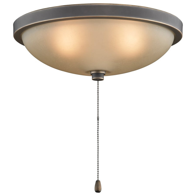 Fanimation LK114ABA 14in Low Profile Bowl Light Kit | Bronze Accent | Kitchen & Dining Room | 14 x 14 x 4.8 in | Model LK114ABA