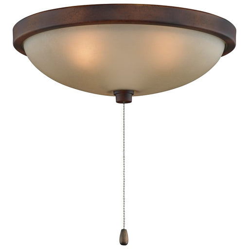 Fanimation 14in 3-Light Low Profile Bowl Light Kit | Tortoise Shell Finish | Bedroom & Living Room Ceiling Fan Light | Model LK114ATS