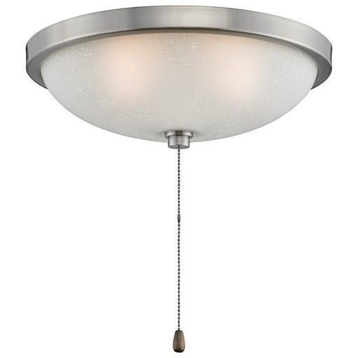 Fanimation 11in 3-Light Ceiling Fan Light Kit | Pewter and White Frosted Glass | Living Room & Bedroom | 11.65 x 11.65 x 6 in | Model LK124WPW
