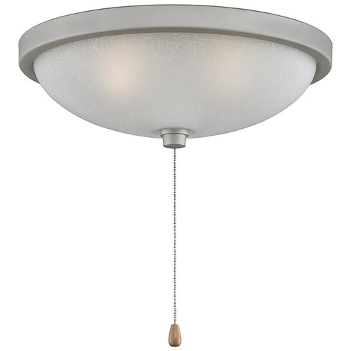Fanimation 11in 3-Light Ceiling Fan Light Kit | Satin Nickel and White Frosted Glass | Living Room & Bedroom | 11.65 x 11.65 x 6 in | Model LK124WSN