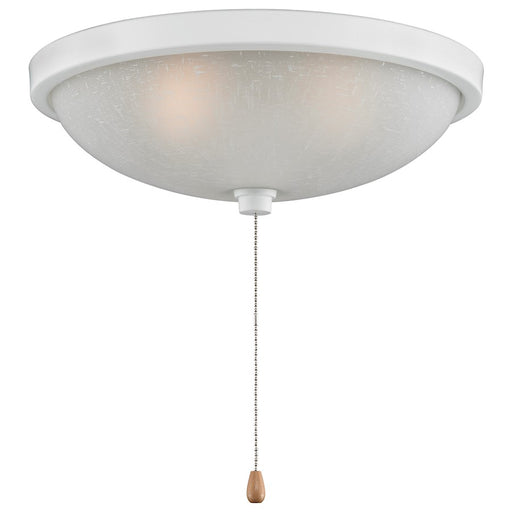 Fanimation 11in 3-Light Ceiling Fan Light Kit | White and White Frosted Glass | Dry/Damp Locations | 11.65 x 11.65 x 6 in | Model LK124WWH