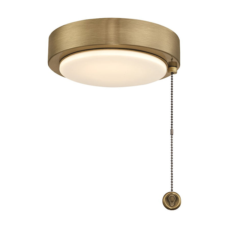 Fanimation Fitters 8in 1-Light Dimmable LED Ceiling Fan Light Kit | Antique Brass | Dry Locations | 7.78 x 7.78 x 3 in | Model LK179AB