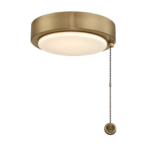 Fanimation Fitters 8in 1-Light Dimmable LED Ceiling Fan Light Kit | Antique Brass | Dry Locations | 7.78 x 7.78 x 3 in | Model LK179AB
