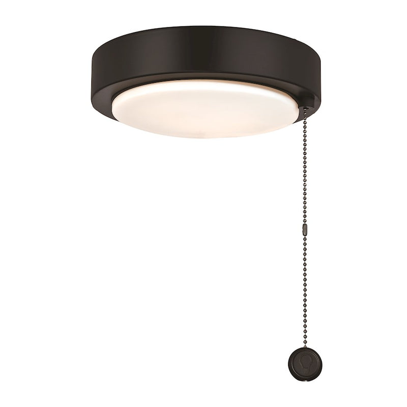 Fanimation Fitters 8in 1-Light Dimmable LED Ceiling Fan Light Kit | Black | Wet Locations | 7.78 x 7.78 x 3 in | Model LK179BLW
