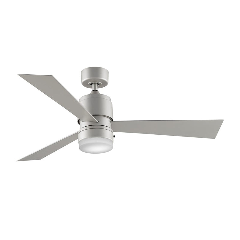 Fanimation Zonix Wet Light Kit 9in | Satin Nickel and Opal Frosted Glass | Covered Patio & Outdoor Ceiling Fan | 9 x 9 x 8 in | Model LK4640SN
