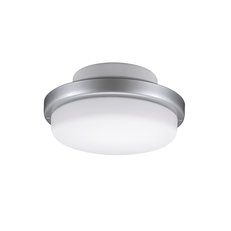 Fanimation TriAire LED Light Kit 7in | Silver and Opal Frosted Glass | Dimmable 18W 3000K | Wet Rated | 7 x 7 x 3 in | Model LK8514SLW
