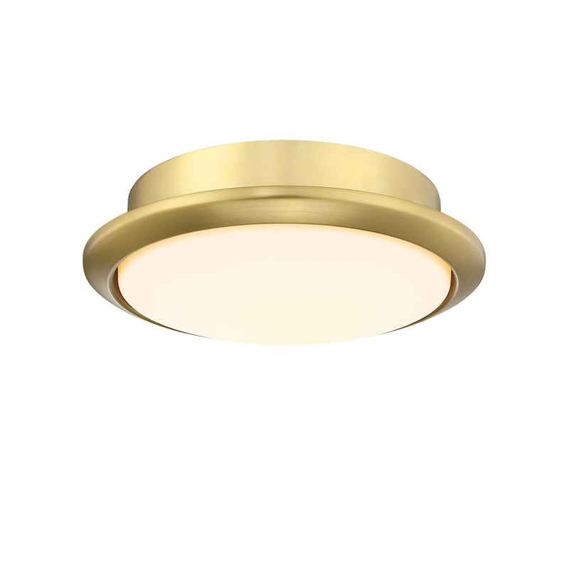 Fanimation Wrap Custom 7in LED Light Kit | Brushed Satin Brass and Opal Frosted Glass | Ceiling Fan Light Kit for Indoor & Covered | Model LK8530BS