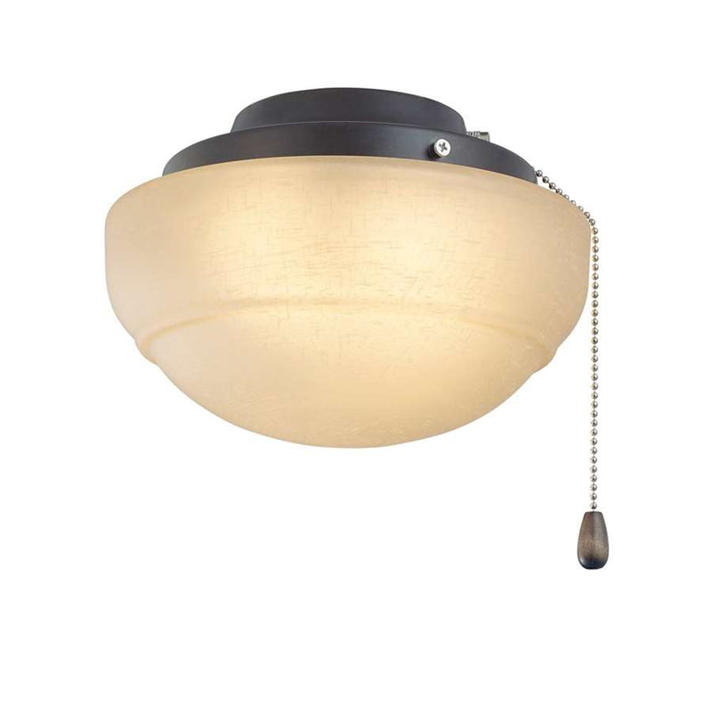 Fanimation Low Profile Light Kit 5.2in 1-Light Ceiling Fan Light Kit | Rust and Linen Glass | Bedroom & Living Room | Model LKLP111ARS