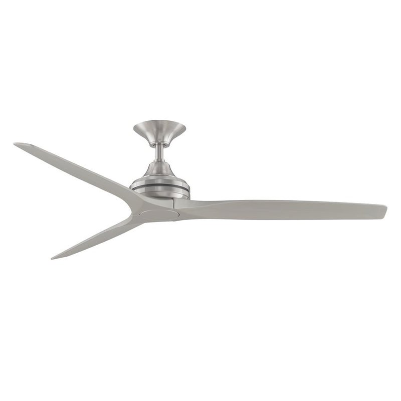 Fanimation Spitfire 60in 3-Blade Ceiling Fan | Brushed Nickel Motor | Damp Rated for Covered Patios & Bedrooms | 6641 CFM, 21° Pitch | Model MA6721BN