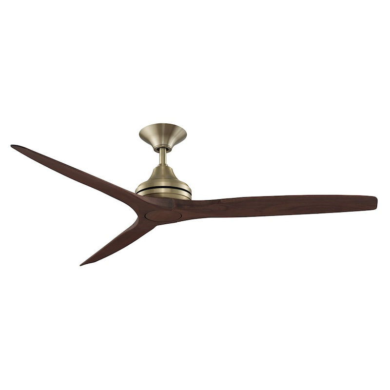 Fanimation Spitfire 60in 3-Blade Ceiling Fan | Brushed Satin Brass Motor | Damp Rated for Covered Patios & Bedrooms | 6641 CFM, 21° | Model MA6721BS
