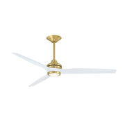 Fanimation Spitfire 64in DC Ceiling Fan | Brushed Satin Brass 3-Blade | Living Room & Covered Patio | 64 x 64 x 21 in | Model MAD6721BS