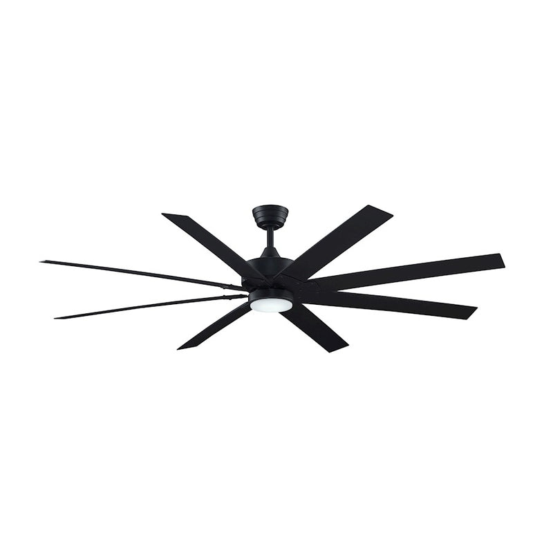 Fanimation Levon Custom 52in 8-Blade Ceiling Fan | Black Finish | Outdoor Patio & Living Room | 52 x 52 x 16 in | Model MAD7912BBL