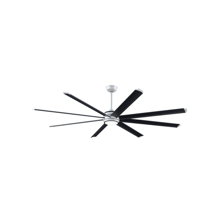 Fanimation Stellar 84 Ceiling Fan DC Motor, Silver/Black Accents - MAD7993SLW