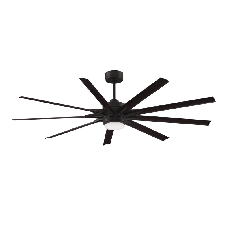 Fanimation Odyn Custom 72in 9-Blade Ceiling Fan | Dark Bronze and Opal Frosted Glass | Living Room & Bedroom | 72 x 72 x 17 in | Model MAD8152DZW