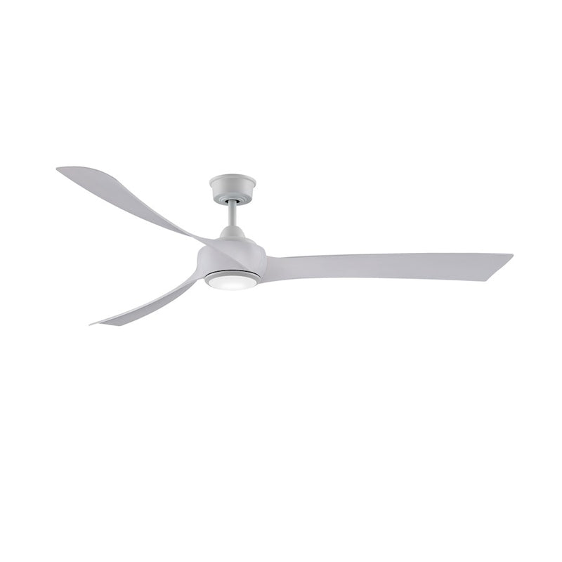 Fanimation Wrap Custom 64in 3-Blade Ceiling Fan | Modern Matte White Motor | Living Room & Covered Patio | 64 x 64 x 16 in | Model MAD8531MW