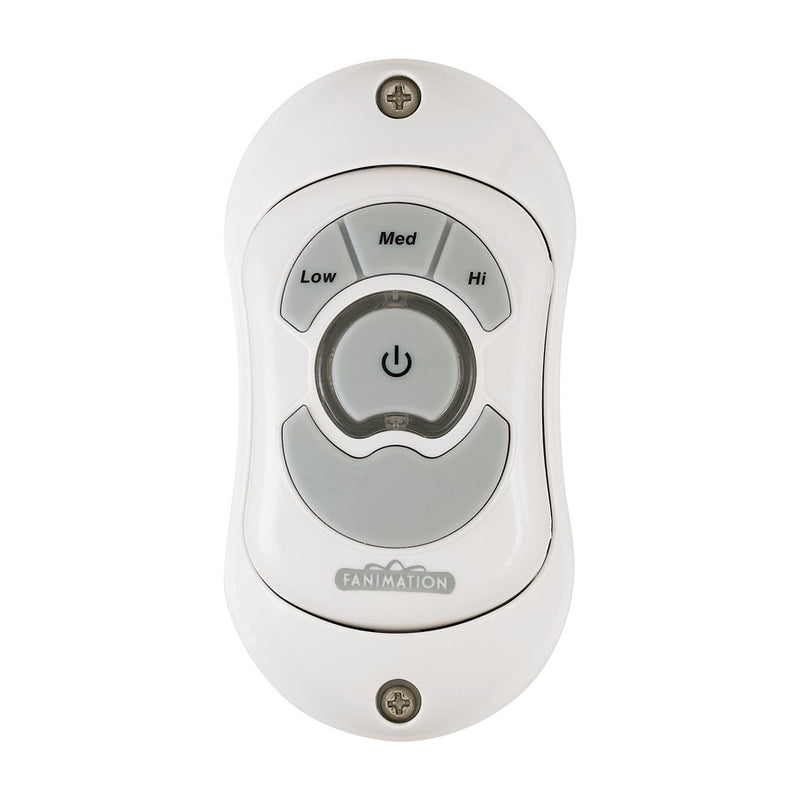 Fanimation Hand Held Control C24 Plus Receiver | White Finish | Ceiling Fan Remote Control | 5 x 2.25 x 5 in | Model RC110WH