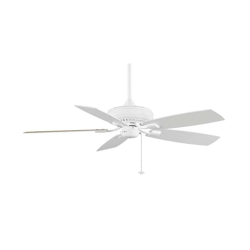 Fanimation Edgewood 52in 5-Blade Ceiling Fan | White and White/White Oak Blades | Living Room & Covered Patio | 52 x 52 x 1.3 in | Model TF610WH