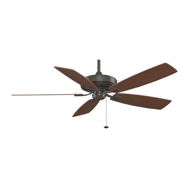 Fanimation Edgewood Deluxe 60in 5-Blade Ceiling Fan | Oil-Rubbed Bronze and Cherry/Walnut Blades | Indoor & Covered Patio | Model TF710OB