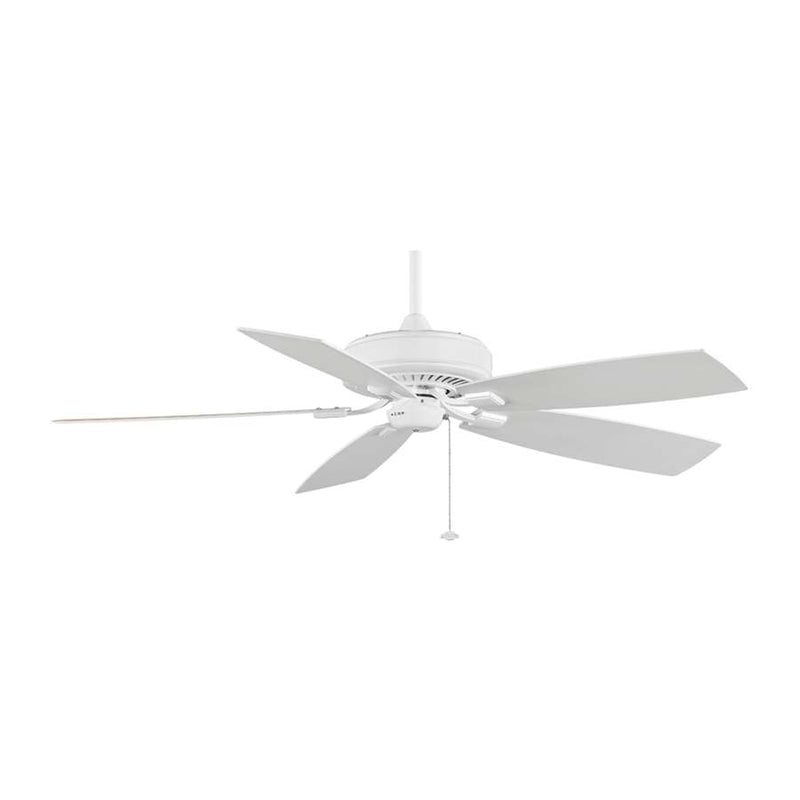 Fanimation Edgewood Deluxe 60in 5-Blade Ceiling Fan | White and White/White Oak Blades | Indoor & Covered Patio | 60 x 60 x 1.3 in | Model TF710WH