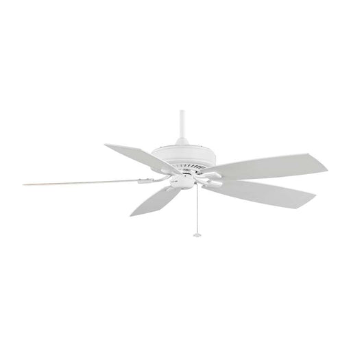 Fanimation Edgewood Deluxe 60in 5-Blade Ceiling Fan | White and White/White Oak Blades | Indoor & Covered Patio | 60 x 60 x 1.3 in | Model TF710WH
