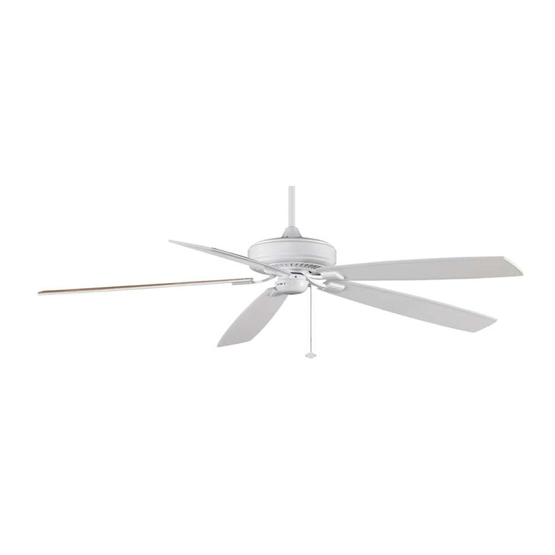 Fanimation Edgewood Supreme 72in 5-Blade Ceiling Fan | White Finish and White/White Oak Blades | Living Room & Covered Patio | Model TF721WH