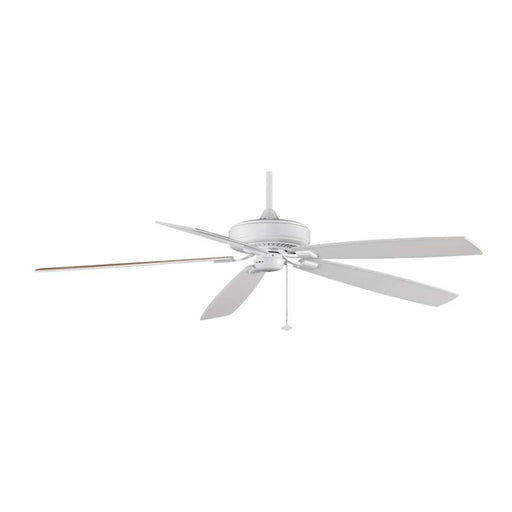 Fanimation Edgewood Supreme 72in 5-Blade Ceiling Fan | White Finish and White/White Oak Blades | Living Room & Covered Patio | Model TF721WH