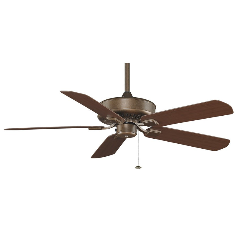 Fanimation Edgewood Wet Location 50in 5-Blade Ceiling Fan | Aged Bronze Finish and Dark Cherry Blades | Covered Patio & Sunroom | Model TF910AZ