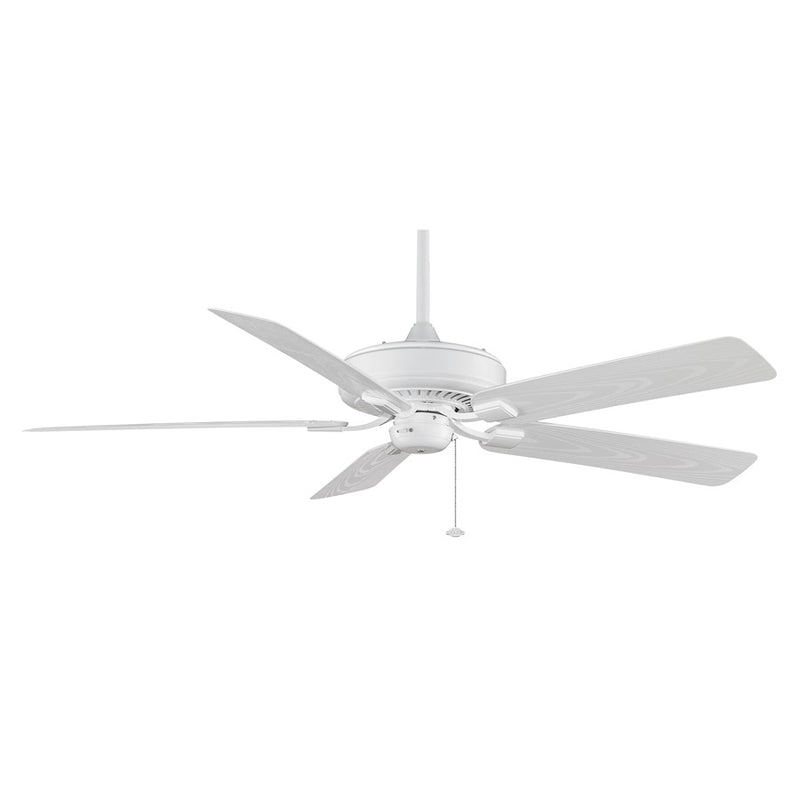 Fanimation Edgewood Deluxe 60in 5-Blade Ceiling Fan | White Finish and White Blades | Covered Patio & Great Room | 60 x 60 x 14.62 in | Model TF971WH